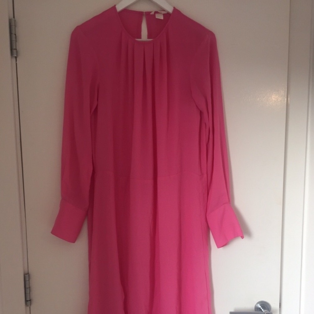 H&M pink dress with high slit